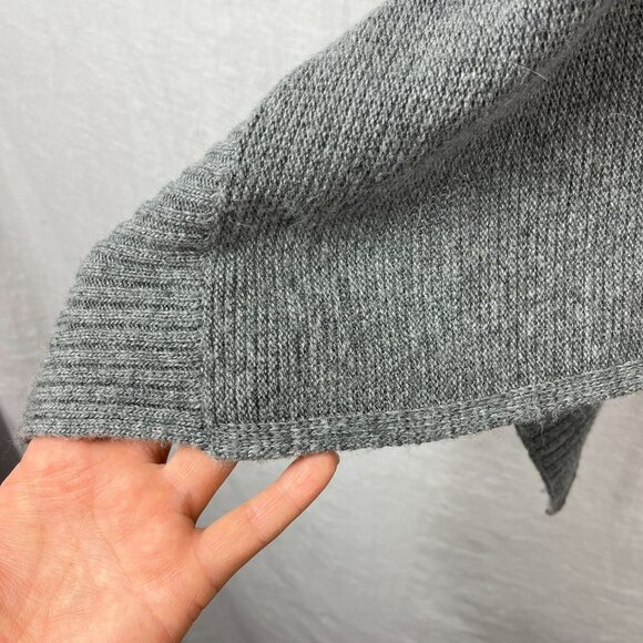 Sütü Angora Blend Vneck Cape Poncho Sweater Topper One Size Minimalist Lagenlook - Picture 4 of 8